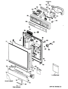 05 - Door parts for Ge Oven JKP55DP2WW from AppliancePartsPros.com