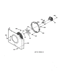 05 - Convection Fan parts for Ge Oven JKP56WW1WW from AppliancePartsPros.com