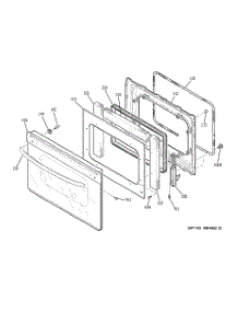 03 - Door parts for Ge Oven JCTP30DP1BB from AppliancePartsPros.com