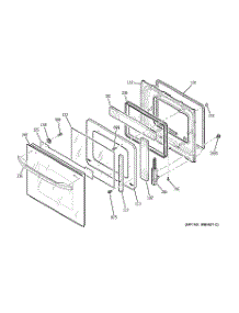 03 - Door parts for Ge Oven JCKP30DP1BB from AppliancePartsPros.com