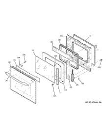 03 - Door parts for Ge Oven JCKP30BM2BB from AppliancePartsPros.com