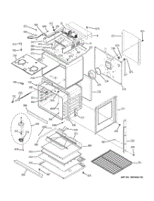 05 - Body With Microwave Support parts for Ge Oven JTP90DP1BB from AppliancePartsPros.com