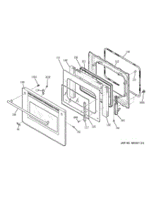 03 - Door parts for Ge Oven ZET938SM1SS from AppliancePartsPros.com