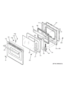 05 - Door parts for Ge Oven ZEK958BF6BB from AppliancePartsPros.com