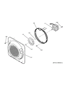 07 - Convection Fan parts for Ge Oven ZEK958BF1BB from AppliancePartsPros.com