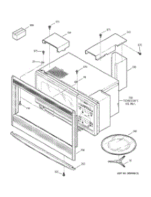 02 - Microwave Enclosure parts for Ge Oven JTP95WD1WW from AppliancePartsPros.com