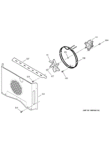 08 - Convection Fan parts for Ge Oven JTP95BA6BB from AppliancePartsPros.com