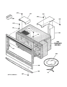 03 - Microwave Inclosurer parts for Ge Oven JTP95WA3WW from AppliancePartsPros.com