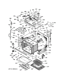 04 - Body With Microwave Support parts for Ge Oven JTP95WA3WW from AppliancePartsPros.com
