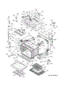 05 - Oven Body With Microwave Support parts for Ge Oven JTP95BA4BB from AppliancePartsPros.com