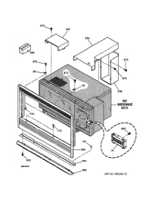 02 - Microwave Inclosure Section parts for Ge Oven JTP95WW1WW from AppliancePartsPros.com
