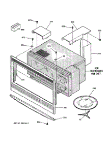 03 - Microwave Enclosure parts for Ge Oven JTP95WA2WW from AppliancePartsPros.com