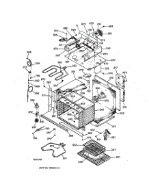 05 - Body With Microwave Support parts for Ge Oven JTP95BW2BB from AppliancePartsPros.com