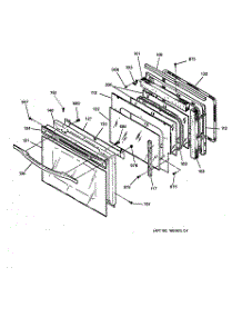 05 - Oven Door parts for Ge Oven JTP95BA3BB from AppliancePartsPros.com