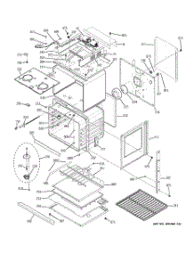 05 - Body With Microwave Support parts for Ge Oven JTP90SM2SS from AppliancePartsPros.com