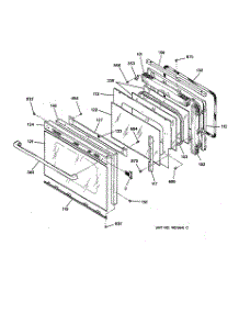 03 - Oven Door parts for Ge Oven ZET737WV1WW from AppliancePartsPros.com