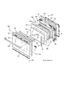 05 - Door parts for Ge Oven ZET757BW1BB from AppliancePartsPros.com