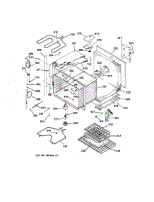 02 - Upper Body parts for Ge Oven ZET757BW2BB from AppliancePartsPros.com