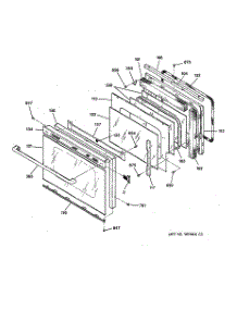 03 - Oven Door parts for Ge Oven ZET757BW2BB from AppliancePartsPros.com