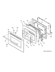 03 - Door parts for Ge Oven ZET1RM1SS from AppliancePartsPros.com