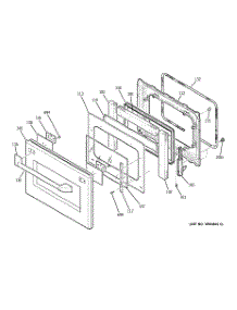 05 - Door parts for Ge Oven ZET2PL1SS from AppliancePartsPros.com
