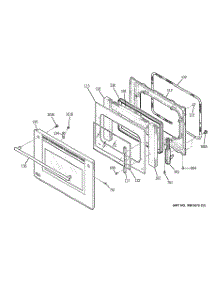 03 - Door parts for Ge Oven ZET938BF6BB from AppliancePartsPros.com