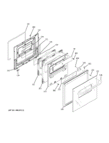04 - Door parts for Ge Oven JGRP20SEN1SS from AppliancePartsPros.com