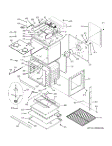 05 - Body With Microwave Support parts for Ge Oven JTP90WM1WW from AppliancePartsPros.com