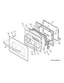 06 - Door parts for Ge Oven JTP90SM1SS from AppliancePartsPros.com