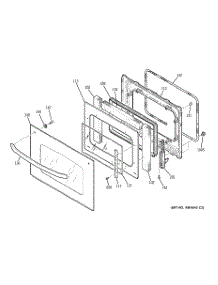 05 - Door parts for Ge Oven JTP75SM1SS from AppliancePartsPros.com
