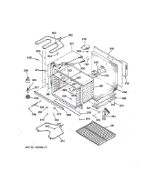 03 - Lower Body Parts parts for Ge Oven JTP55WV2WW from AppliancePartsPros.com