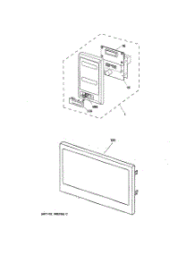 03 - Microwave Control Panel & Door parts for Ge Oven JKP85BA2BB from AppliancePartsPros.com