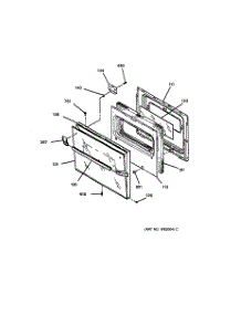 03 - Door parts for Ge Oven JKS05BW2BB from AppliancePartsPros.com