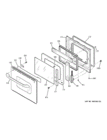 07 - Door parts for Ge Oven JKP86SH6SS from AppliancePartsPros.com