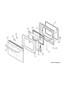 07 - Door parts for Ge Oven JKP86WF7WW from AppliancePartsPros.com