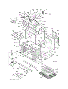 05 - Body With Microwave Support parts for Ge Oven JTP86WF7WW from AppliancePartsPros.com