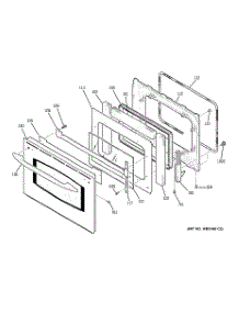 03 - Door parts for Ge Oven JCT915SK4SS from AppliancePartsPros.com