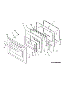 08 - Door parts for Ge Oven JT980SK2SS from AppliancePartsPros.com