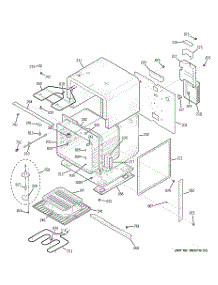 06 - Body With Microwave Support parts for Ge Oven JKP86CF6CC from AppliancePartsPros.com