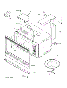 04 - Microwave Enclosure parts for Ge Oven JKP86WF6WW from AppliancePartsPros.com
