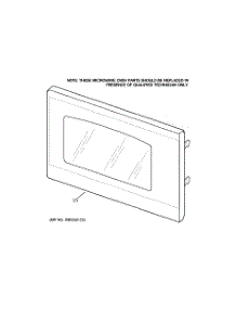 03 - Microwave Door parts for Ge Oven JTP86SH5SS from AppliancePartsPros.com