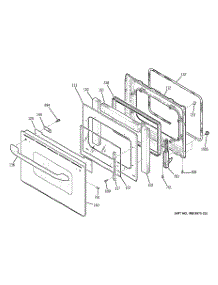 06 - Door parts for Ge Oven JTP86SH5SS from AppliancePartsPros.com