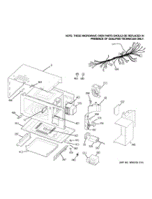 02 - Microwave Body Parts parts for Ge Oven JTP86BF6BB from AppliancePartsPros.com