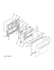 03 - Door parts for Ge Oven JRP28BJ1BB from AppliancePartsPros.com