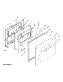04 - Lower Door parts for Ge Oven JRP28BJ1BB from AppliancePartsPros.com