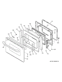 06 - Door parts for Ge Oven JTP86SH4SS from AppliancePartsPros.com