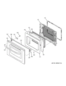 04 - Door parts for Ge Oven JT930SK1SS from AppliancePartsPros.com