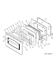 03 - Door parts for Ge Oven JCT915SK1SS from AppliancePartsPros.com