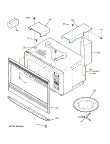 03 - Microwave Enclosure parts for Ge Oven JKP86SF1SS from AppliancePartsPros.com