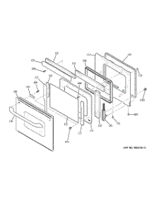 07 - Door parts for Ge Oven JKP86SF1SS from AppliancePartsPros.com